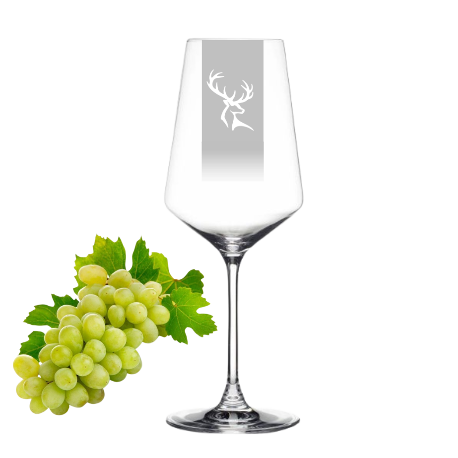 Weißwein-Glas Hirsch im 6er Set