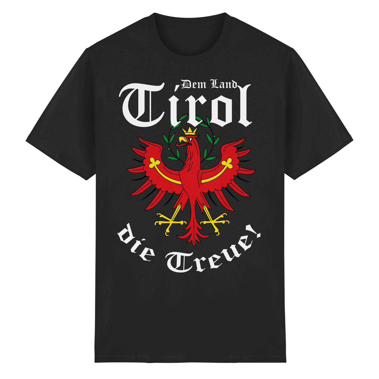 DEM LAND TIROL DIE TREUE - BLACK - Heavy Cotton T-Shirt